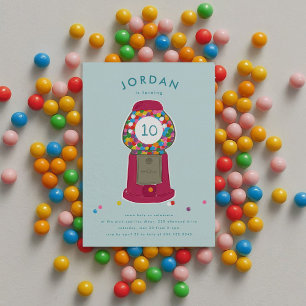 Roze Snoep met trommel Kaart