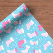 Roze Snoep pastel vakantie inpakpapier Vel