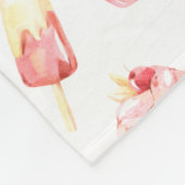 Roze Snoep Pattern Fleece Deken (Hoek)