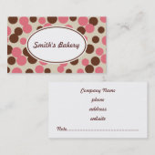 Roze Snoep Stippen Visitekaartje (Voorkant / Achterkant)