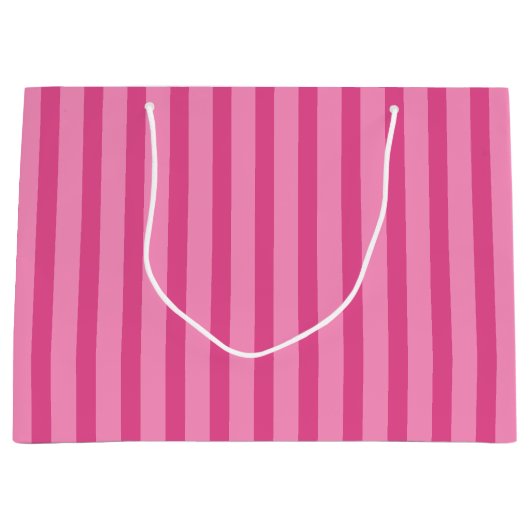  Roze Snoep Stripe Gift Bag Groot Cadeauzakje (Voorkant)