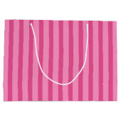  Roze Snoep Stripe Gift Bag Groot Cadeauzakje (Achterkant)