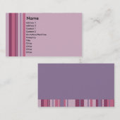 Roze Snoep Stripe visitekaartjes (Voorkant / Achterkant)