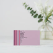 Roze Snoep Stripe visitekaartjes (Staand voorkant)