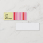 Roze Snoep Striper Profile Cards Mini Visitekaartje (Voorkant / Achterkant)