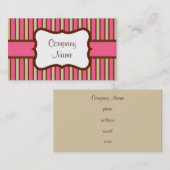 Roze Snoep Stripes Visitekaartje (Voorkant / Achterkant)