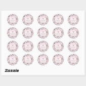 Roze Snoep thema Baby shower Dank u Sticker (Vel)