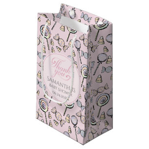 Roze Snoep Theme Baby shower Bedankt Gift Bag Klein Cadeauzakje