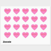 Roze Snoep van het hart Hart Sticker (Vel)