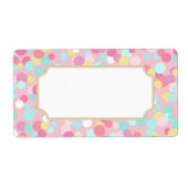 Roze Snoep voedselproductetiketten Etiket (Voorkant)