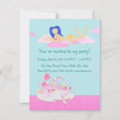 Roze snoep wereldcake voor verjaardagsfeest kaart (Achterkant)