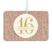 Roze snoepgoed 16 Roos Gold Glitter, speciaal gepe Luchtverfrisser (Achterkant)