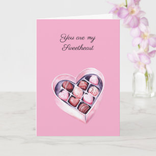 Roze Snoephartjes Kaart