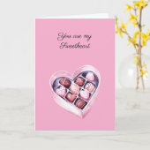 Roze Snoephartjes Kaart (Gele Bloem)