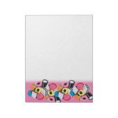 Roze snoepjes border allsports notitieblok (Linkerzijde)