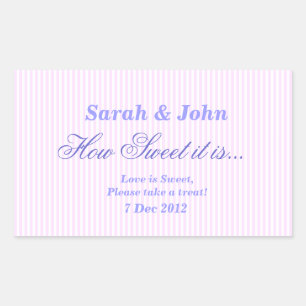 Roze Snoepjes streep Hoe zoet het is Sticker