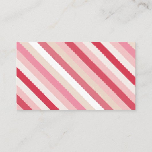 Roze Snoepjes streep QR-code Visitekaartje (Achterkant)