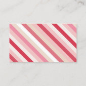 Roze Snoepjes streep Visitekaartje (Achterkant)