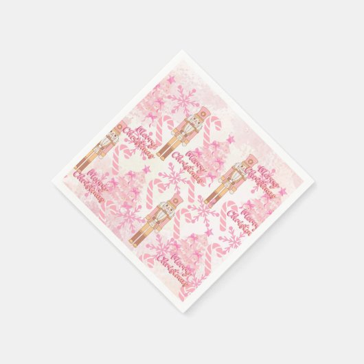 Roze snoepriet servet (Hoek)