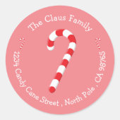 Roze snoeprietenfeestzegel ronde sticker (Voorkant)