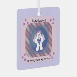 Roze Snow Angel-leraar keramisch sierlijk Metalen Ornament