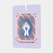 Roze Snow Angel-leraar keramisch sierlijk Metalen Ornament (Voorkant links)