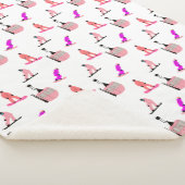 Roze snowboard sherpa deken (3/4)