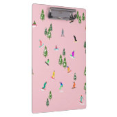 Roze snowboarders Illustratie Klembord (Rechts)