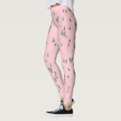 Roze snowboarders Illustratie Leggings (Links)