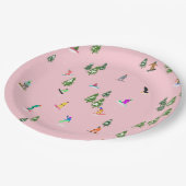 Roze snowboarders Illustratie Papieren Bordje (Gekanteld)