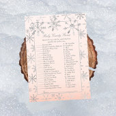 Roze Snowflake Baby Baby shower Kaart