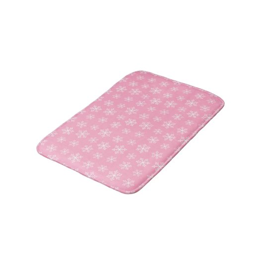 Roze Snowflake Bath Mat (Gekanteld)