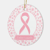Roze Snowflake Breast Cancer Ornament (Links)