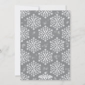 Roze Snowflake Bridal Shower Invitations Kaart (Achterkant)