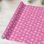 Roze Snowflake Cadeaupapier