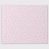 Roze Snowflake Cadeaupapier (Vlak)