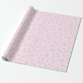 Roze Snowflake Cadeaupapier (Uitgerold)