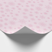 Roze Snowflake Cadeaupapier (Hoek)