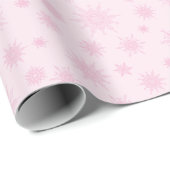 Roze Snowflake Cadeaupapier (Rol Hoek)
