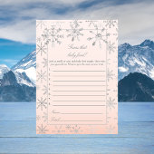 Roze Snowflake denkt dat de Baby-schoenengame Kaart