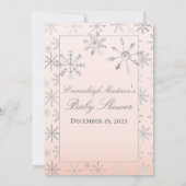 Roze snowflake die mammie het beste schoenspel ken kaart (Achterkant)