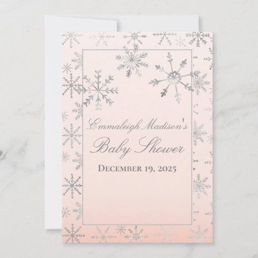 Roze snowflake die mammie het beste schoenspel ken kaart (Achterkant)