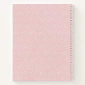 Roze Snowflake Girl Baby shower Guest Book Notitieboek (Achterkant)