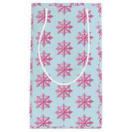 Roze Snowflake Klein Cadeauzakje