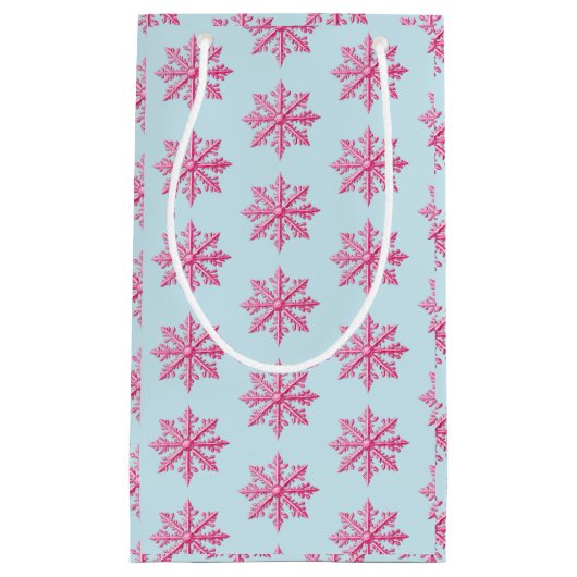 Roze Snowflake Klein Cadeauzakje
