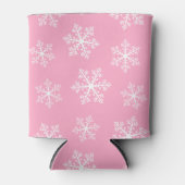 Roze Snowflake Koelbox Blikjeskoeler (Voorkant)