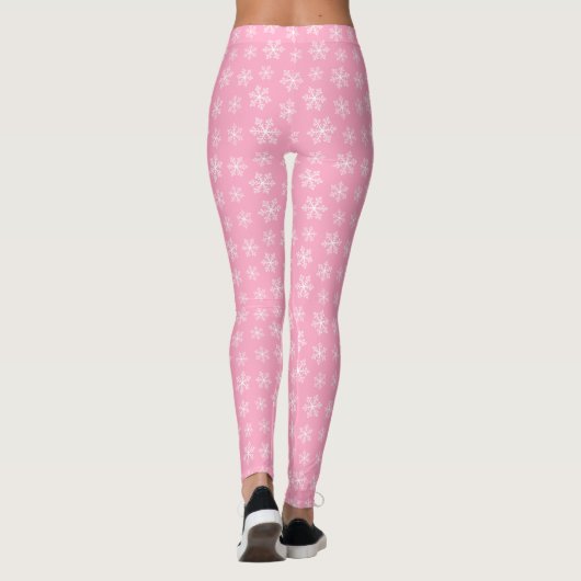 Roze Snowflake Leggings (Achterkant)