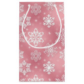 Roze Snowflake patroon kleine cadeautas (Achterkant)