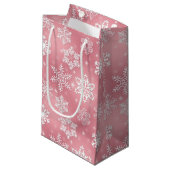 Roze Snowflake patroon kleine cadeautas (Voorkant Gekanteld)