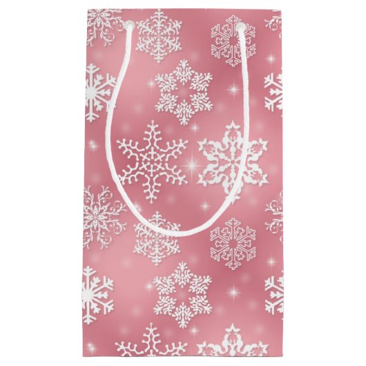 Roze Snowflake patroon kleine cadeautas (Voorkant)